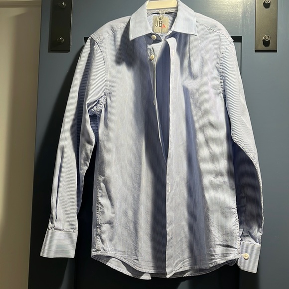 Blue and white stripe button down shirt - Picture 1 of 4